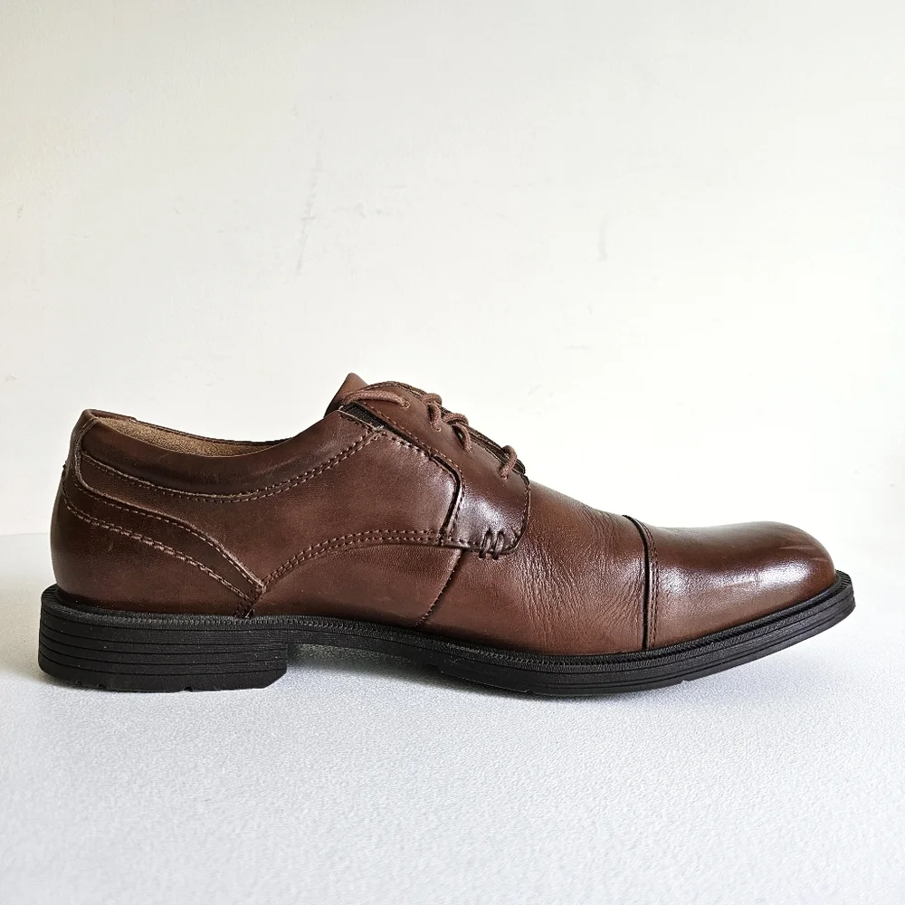 Florsheim Cognac Genuine Leather Captoe Oxford Brown Dress Men's Shoes Sise 13 D